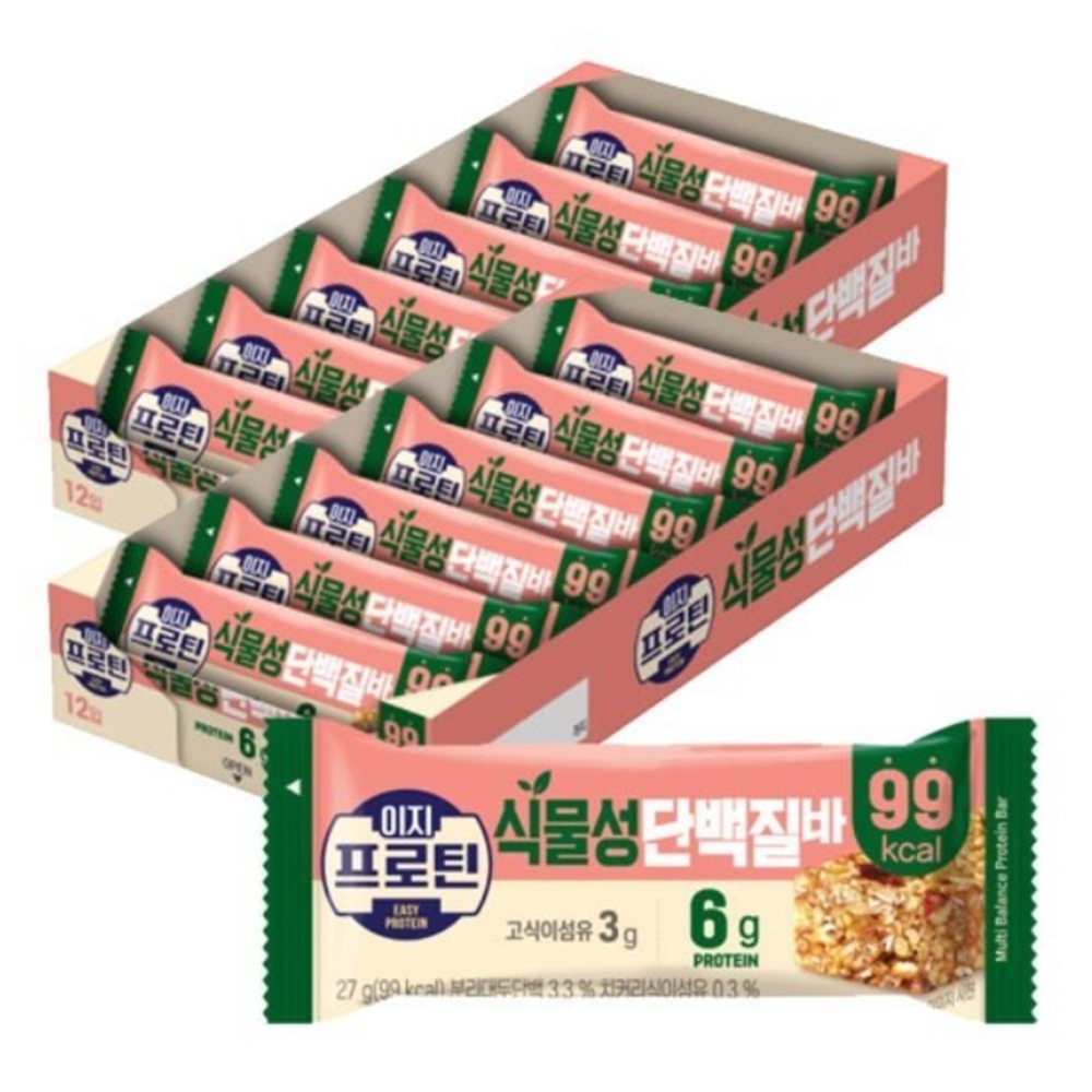 이지프로틴 식물성 단백질바 27g 12개입 : Wines