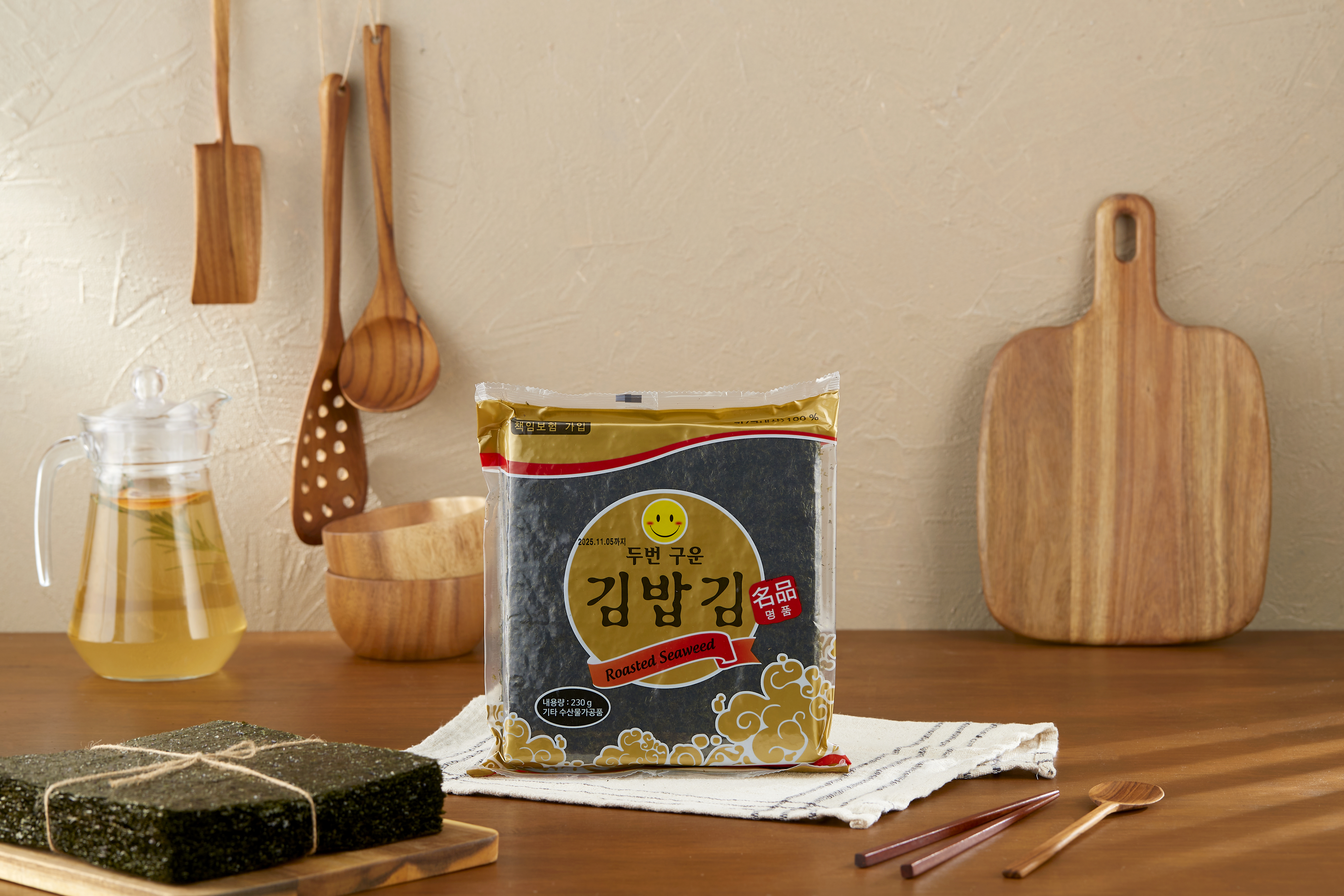 유창식품 두번구운 김밥김(명품) 100매, 230g : 유창수산식품