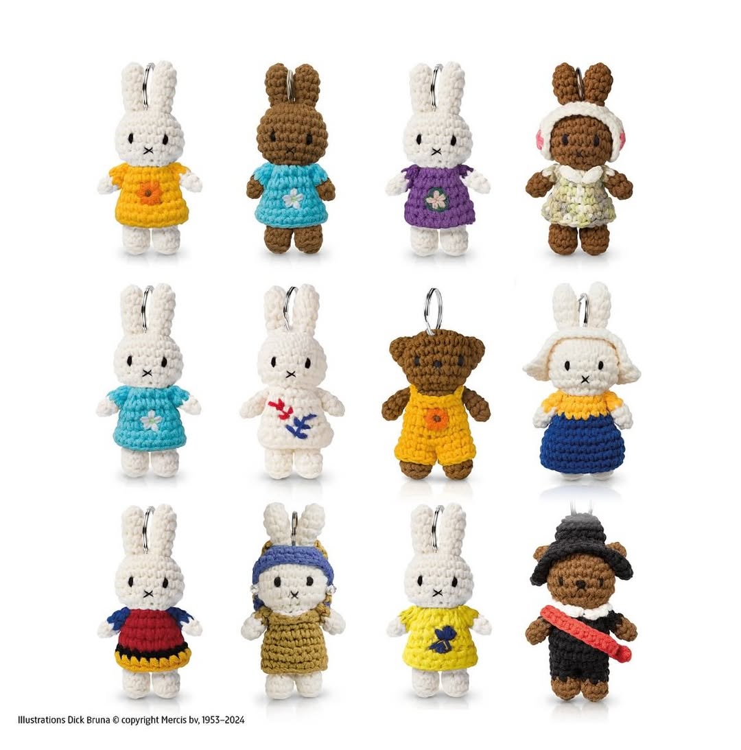 [그레이맨션] Crocheted Miffy Keychain From Netherlands. 저스트 더치 미피 키링 : GREY MANSION