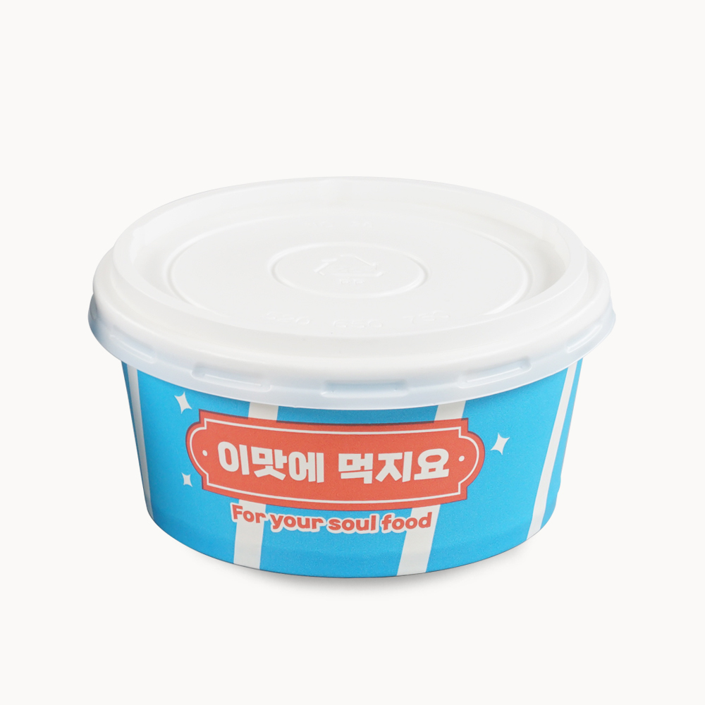 일회용 종이용기 380호 [PT] 1000개세트 분식 포장 : 백만 상회