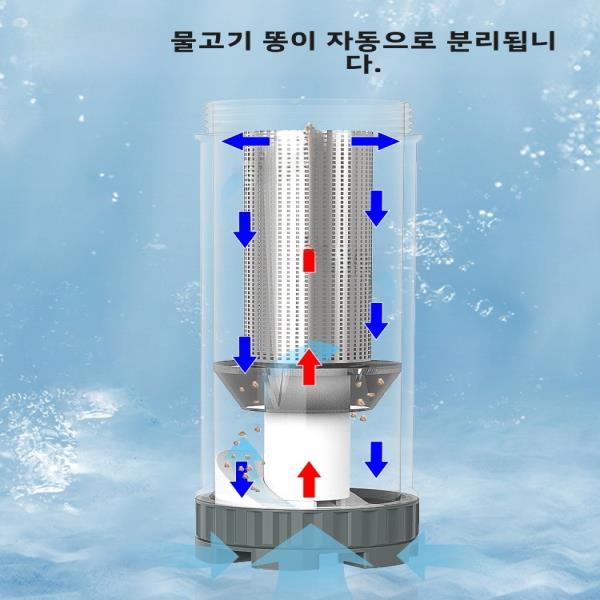 산소 공급 필터 파도 제작 물 정화 교체 수거 어항 3합1 처리 : 웅스스토어-