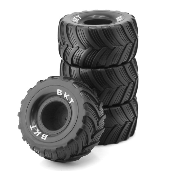 1/10 몬스터 트럭 버기 타이어 휠 Losi 미니 LMT RC 자동차 업그레이드 부품 액세서리 블랙 4 100mm 육각 : 한라산인터네셔널14