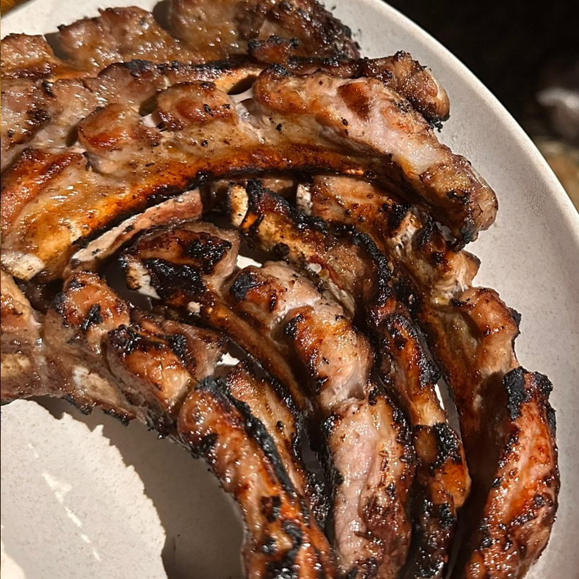 동네주민 쪽갈비 구이 1kg 양념 돼지 등갈비 바베큐 캠핑고기 : 동네주민마켓