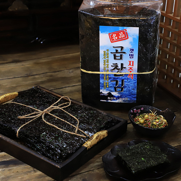 [엘라비스] 햇 곱창김(무염산/지주식) 100매 특품 400g내외 x 2 : 9STORE