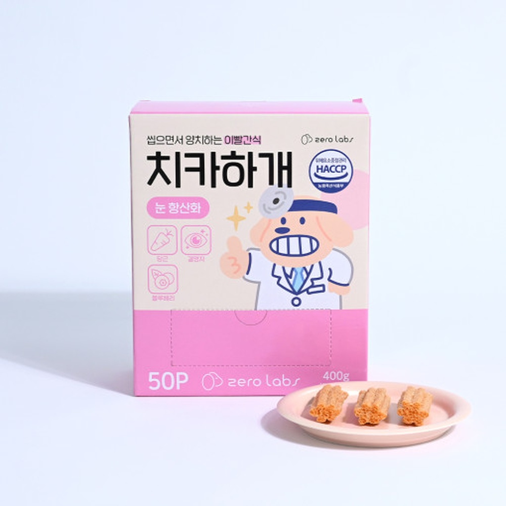 제로랩스 치카하개 강아지 덴탈껌 400g 눈건강 : 제이디씨펫