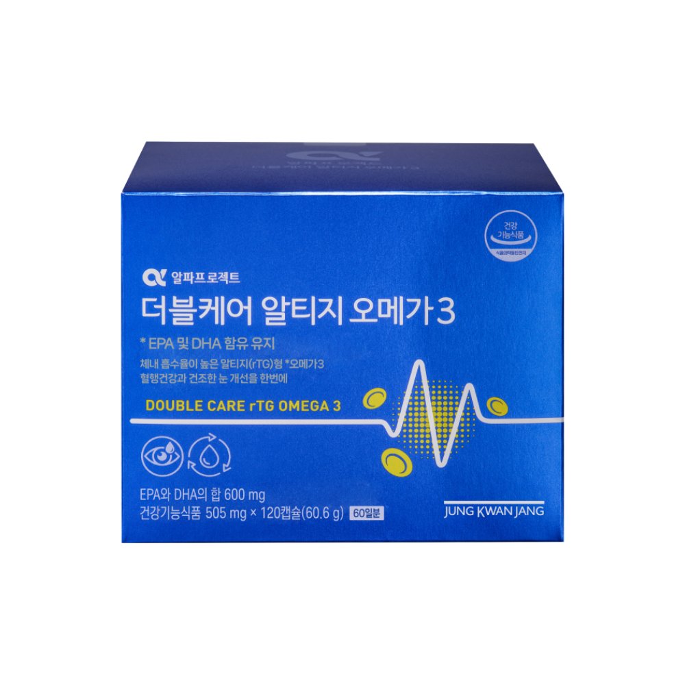 알파프로젝트 더블케어 알티지오메가3 505mg 120캡슐(2개월) : 정관장브랜드스토어