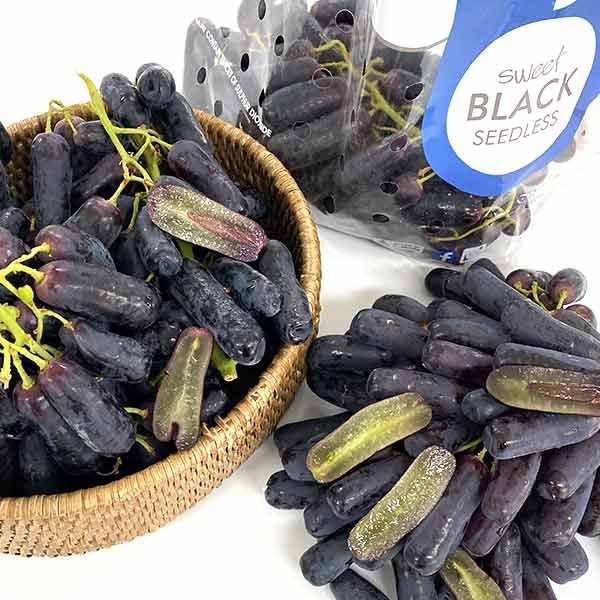 [엘라비스] 고당도 씨없는 블랙사파이어 포도 1kg : 9STORE
