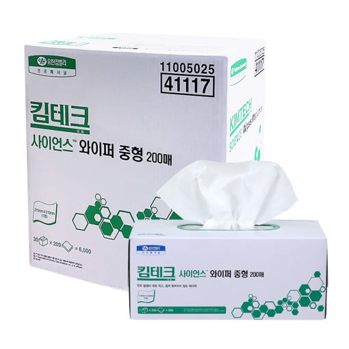 유한킴벌리 킴테크 사이언스 와이퍼 중형 200매 30카톤 1BOX (41117) : 주식회사 메가세이프티