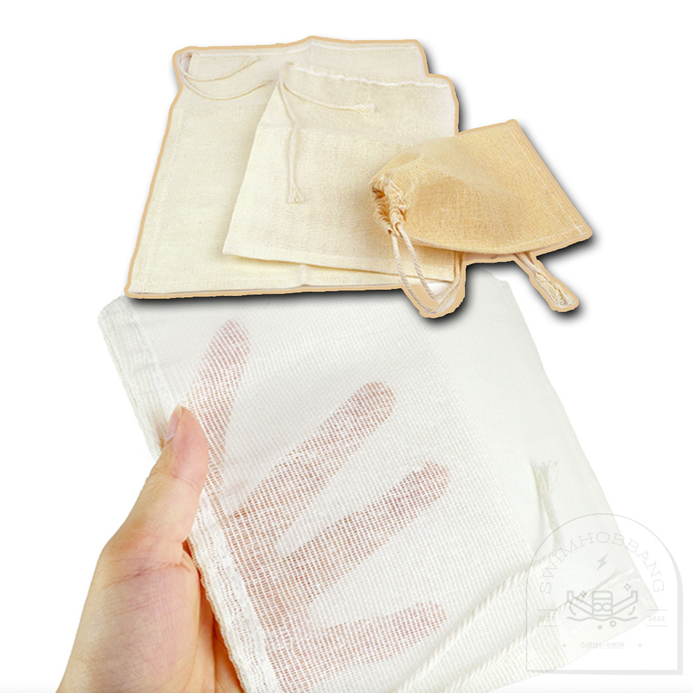 삼배망 약초 보약 한약 국물 우려내는 삼베주머니 국물걸음망 송편찜 다시팩 면보 한약보자기 : 물품추천
