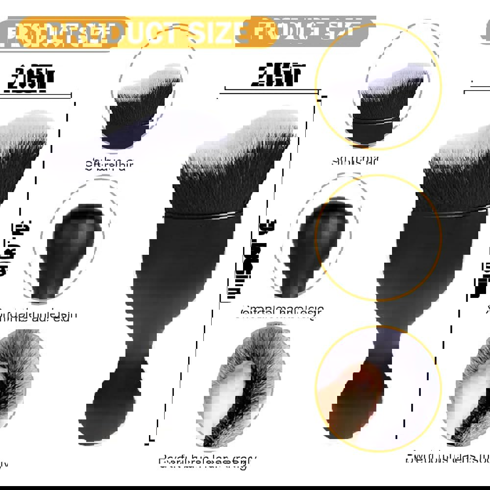 GLSOW 자동차 실내 브러시 에어컨 디 블랙앤화이트 스크래치 링 부드러운 가죽 /1PC 대시보드 먼지 청소 구 칫솔모 수집기 곡선형 : 누아르마켓