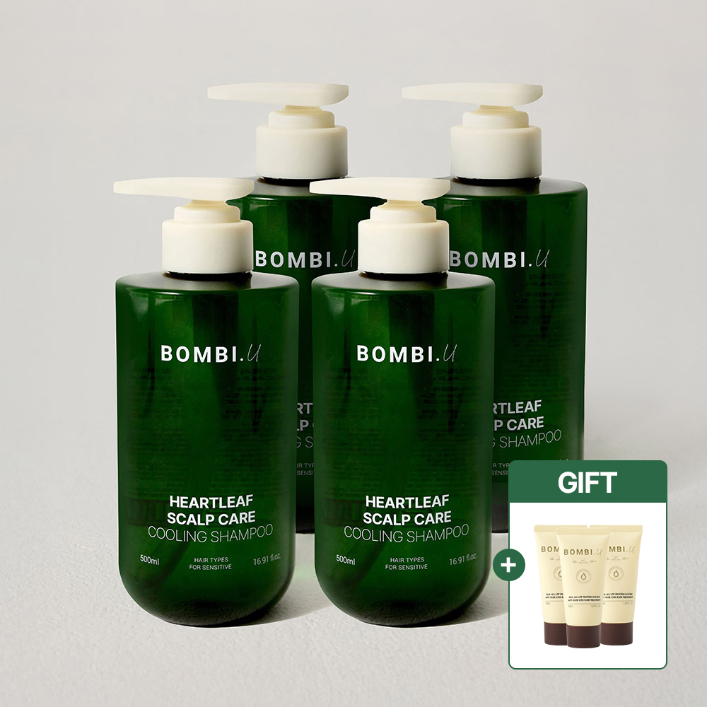 봄비유 어성초 티트리 민감성 두피 쿨링 케어 약산성 샴푸        500ml 4개 : 봄비유