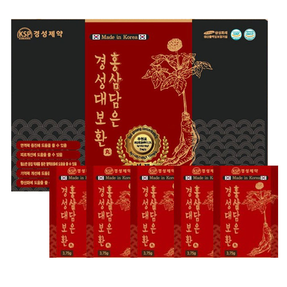 경성제약 홍삼담은 경성대보환 홍삼과 한방 성분으로 피로 회복 3.75g x 60환 : Y존