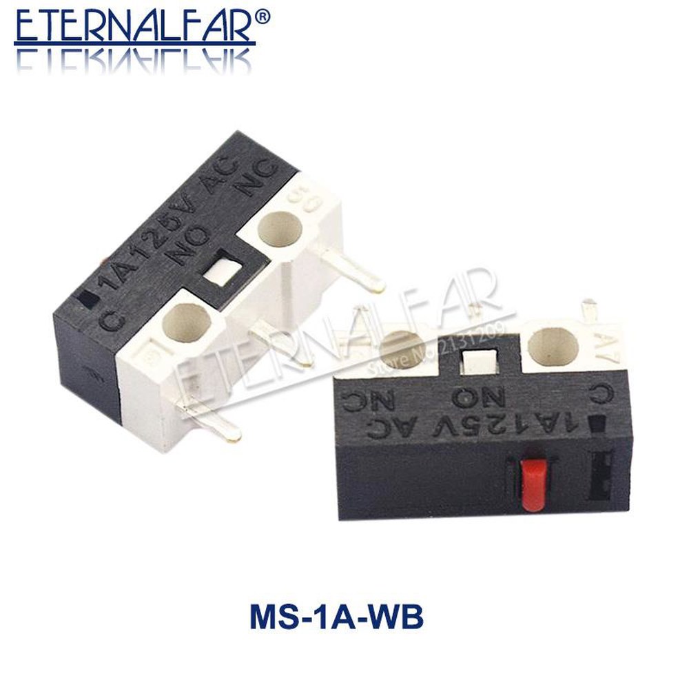 SPDT 순간 리미트 누름 3핀 핸들 버튼 125V AC 6MM 롤러 레버 마우스 MS 1A WB : 토탈이커16