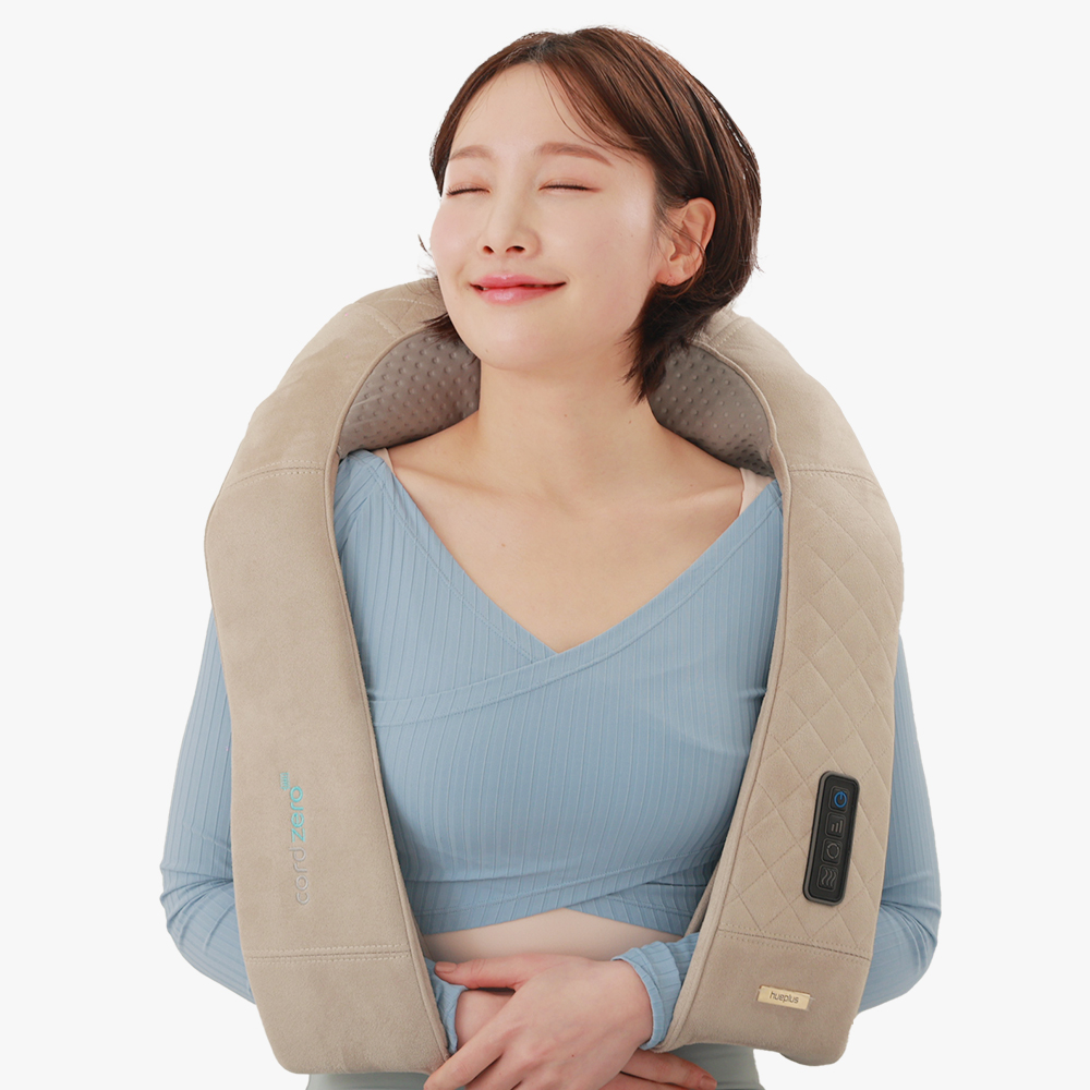 휴플러스 무선 목 어깨 안마기 듀얼태핑 두드림 Cordzero-3300 코드제로 목 마사지기 : 휴플러스 공식스토어