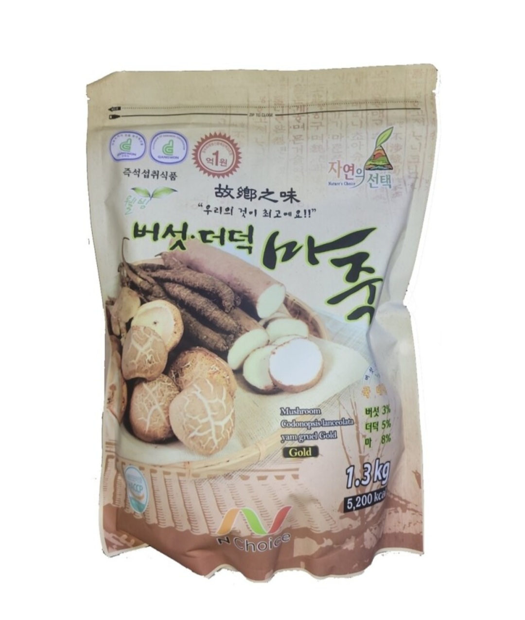 자연의선택 웰빙 버섯 더덕 마죽 골드 아침 식사대용 건강식 어르신 한끼식사 : 착한황금씨앗