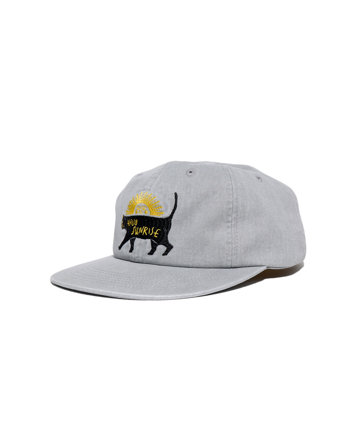 [헬로선라이즈] Washed VTG Cat Logo 6panel Cap Light Gray 워시드 vtg 캣로고 6패널 캡 라이트그레이 : 레이지리버