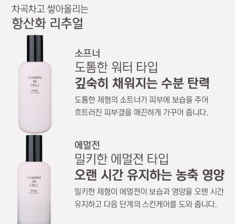 참존 참인셀 리추얼 기초 4종 스킨+로션+멀티밤+크림 참존화장품 : 현스토어11