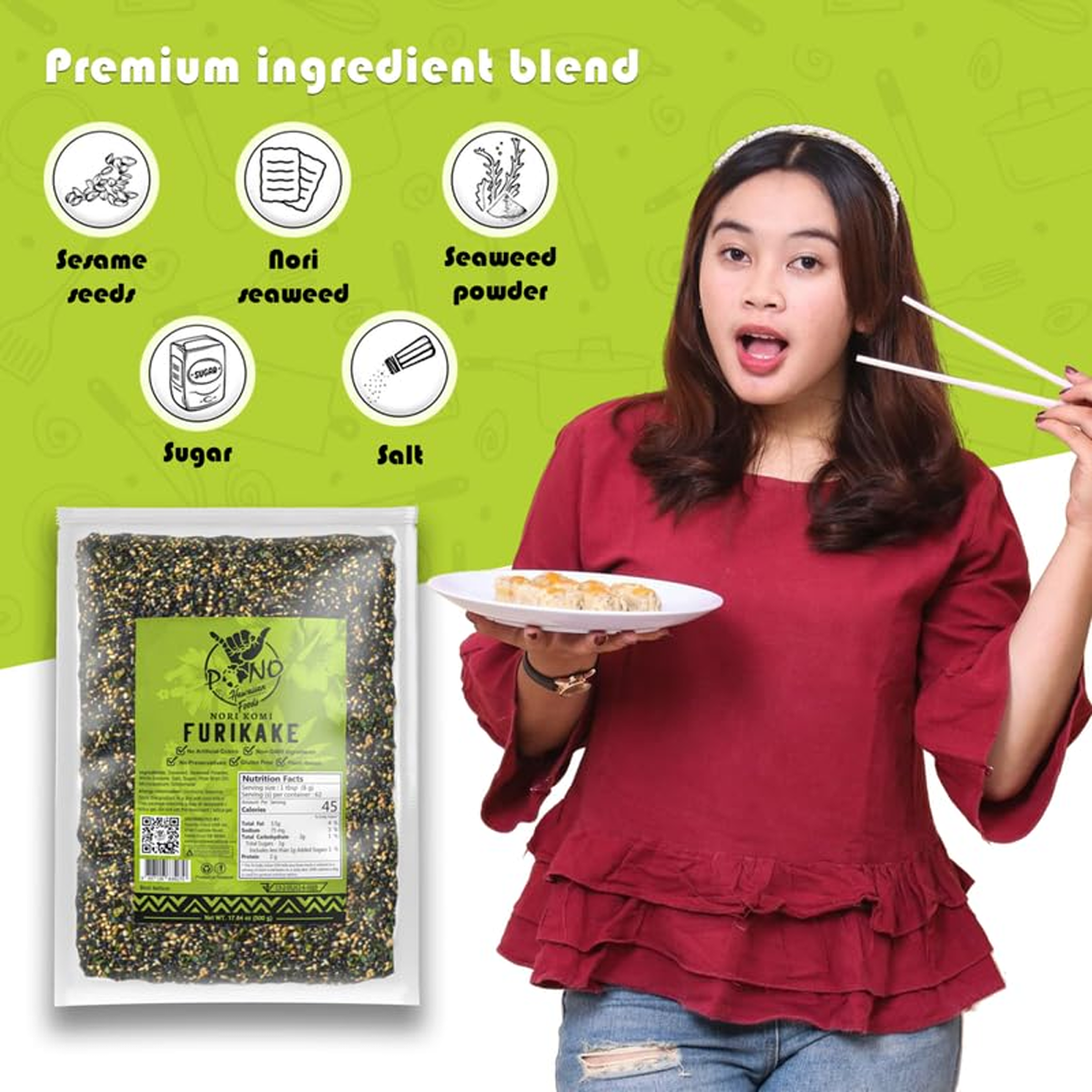 포노 하와이안 노리코미 후리카케 라이스 조미료 455g : Chillguy