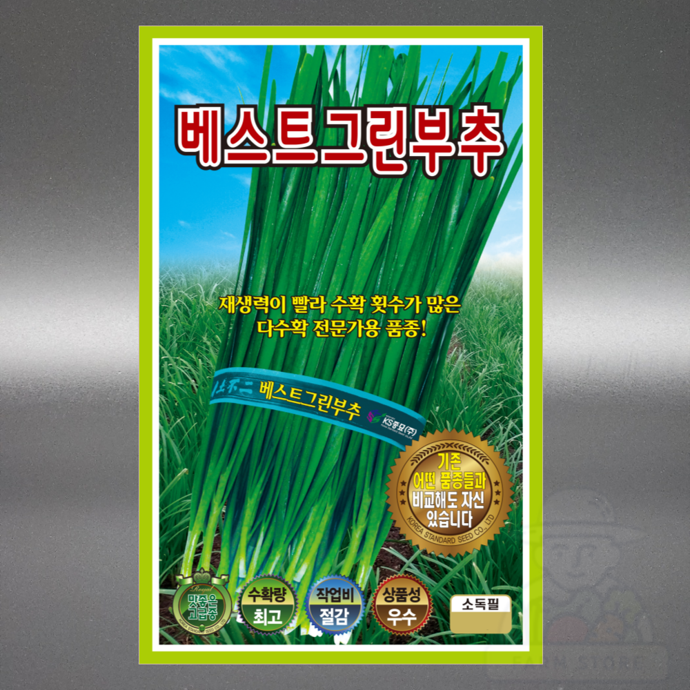KS종묘 베스트그린 부추 450g 다수확 전문가용 부추 씨앗 씨 종자 대포장 대용량 : 장보고팜스토어