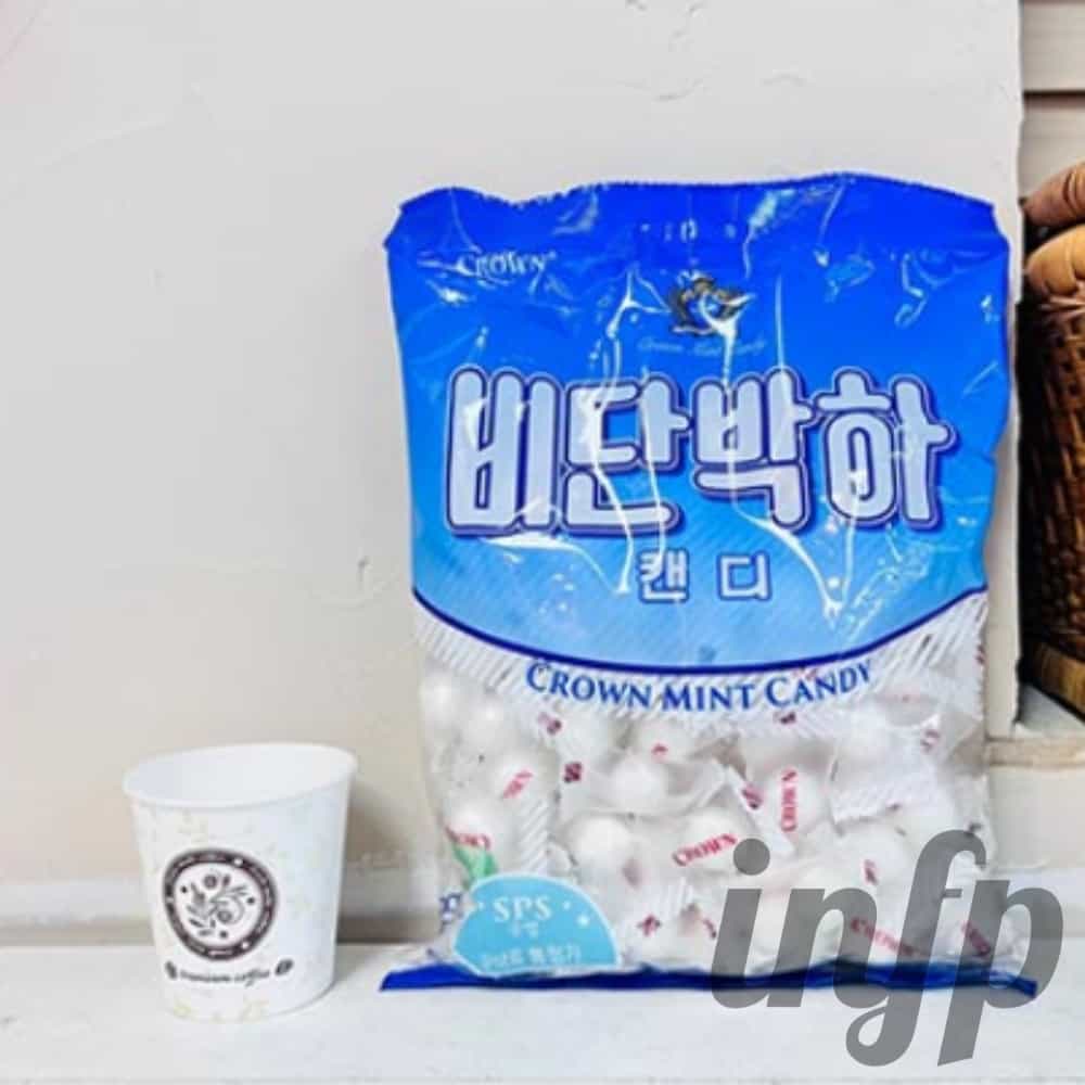 인프마켓 크라운 박하 캔디 400g 사무실다과 고등학생간식 회사간식 : 아이엔프