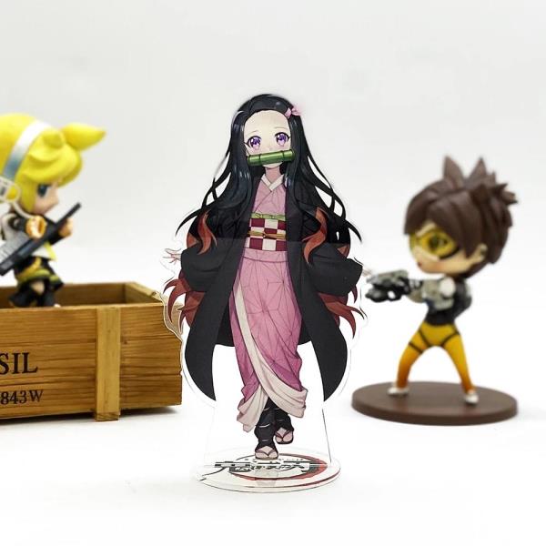 행운부적 Kimetsu no Yaiba 탄지로 네즈코 젠이츠 이노스케 # B 애니메이션 아크릴 스탠디 인형 책상 장식 케이크 토퍼 : 바로총판