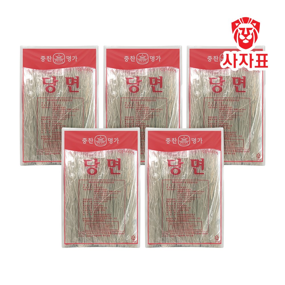 [사자표]중찬명가 중화당면(중식용) 2kg, 5개 : 위주