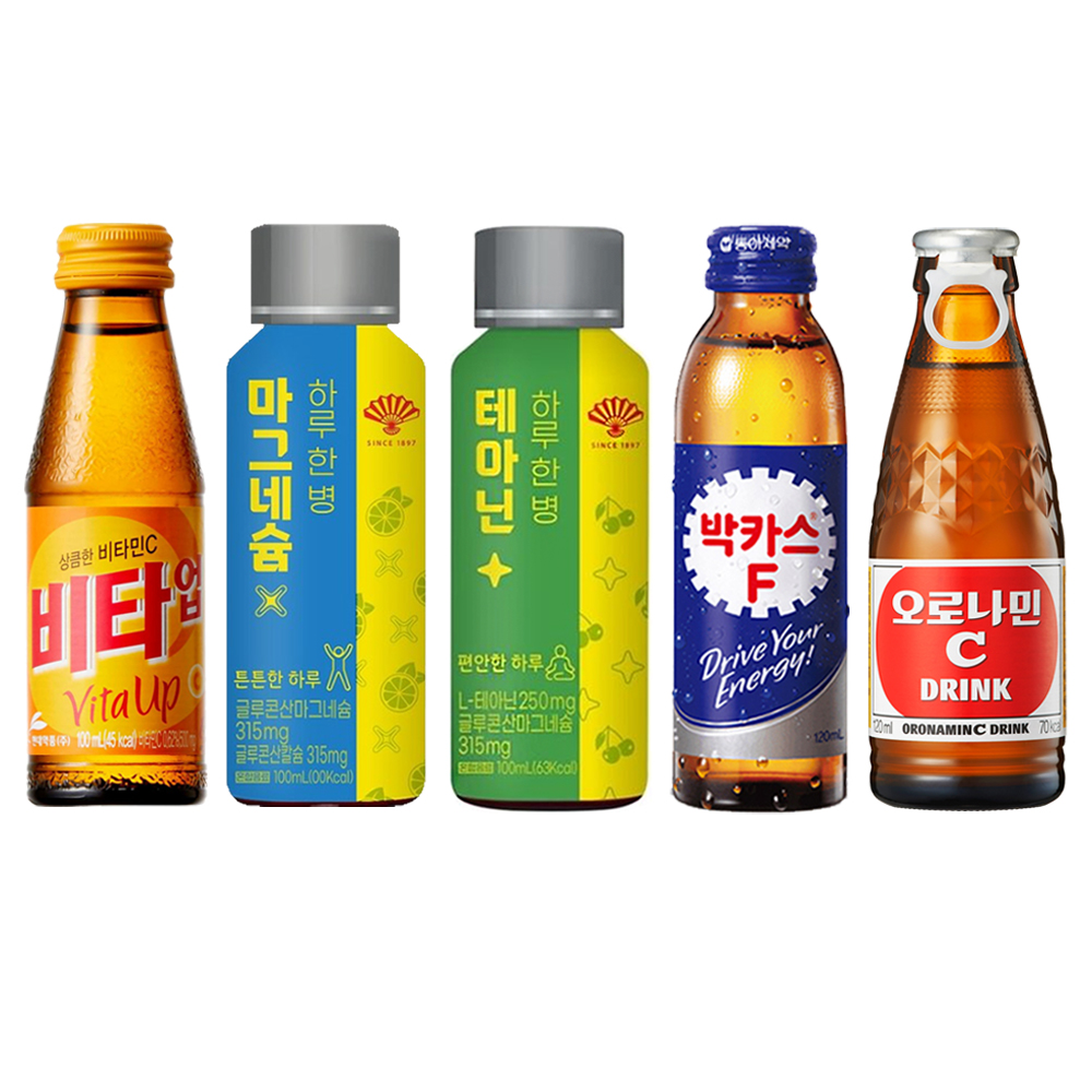 비타민 병음료 혼합 10병씩 총 50병 비타업 마그네슘 테아닌 오로나민씨 박카스F 100ml : 주식회사 성도물류