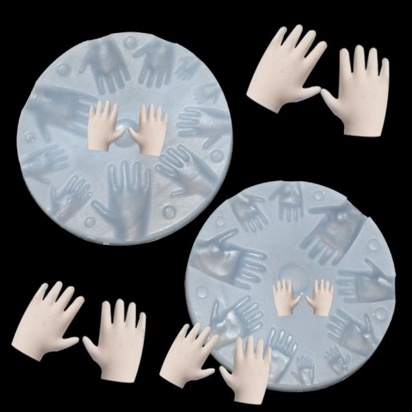 3D 도자기 클레이 인형 핸드 몰드 실리콘 초경량 미니 DIY 5 쌍 : 조은우리컴퍼니JOY