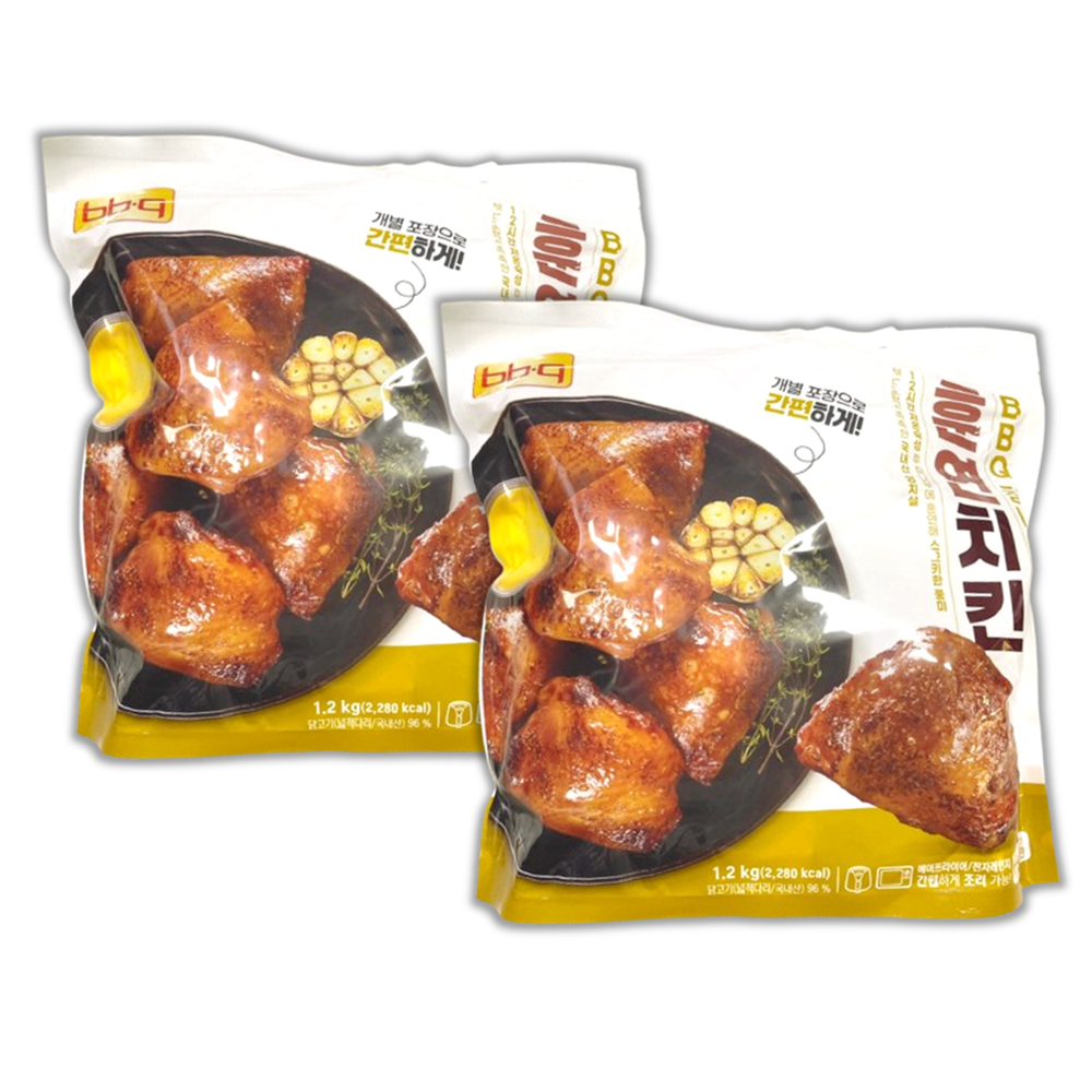 코스트코 BBQ 비비큐 순살 훈연 치킨 1.2kg x 2 옛날 통닭 닭 훈제 닭 스모크 치킨 : 로켓코코