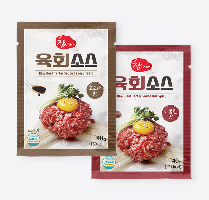 참 소문난 육회소스 40g 1박스 100개 간장맛 고추장맛 : 플러스 서울마켓