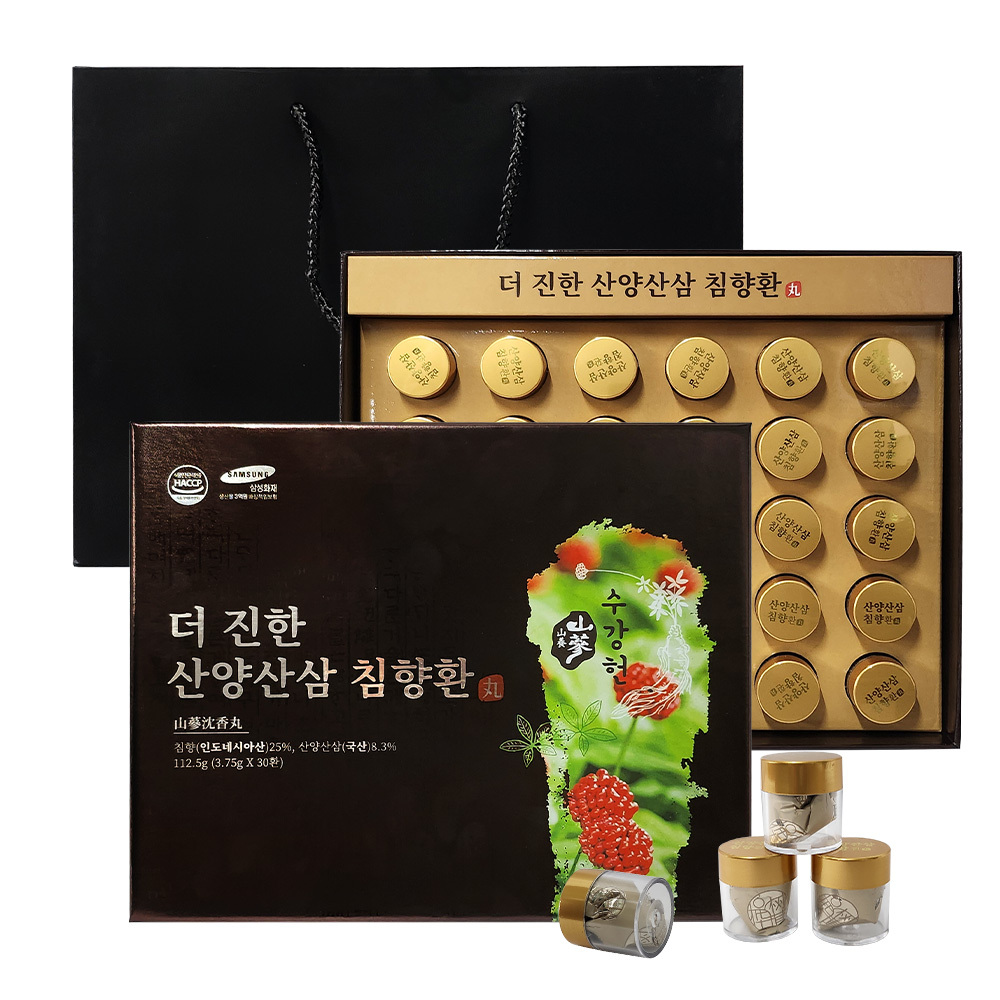 매일매일 활력을 산양산삼 침향환 3.75g x 30환 쇼핑백포함 더진한팜 : 태양이몰
