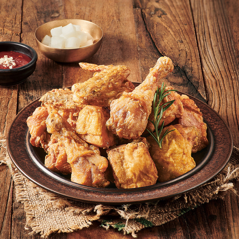 [마니커에프앤지] 바사삭치킨 한마리 550g 후라이드 옛날통닭 : 아침빛바다