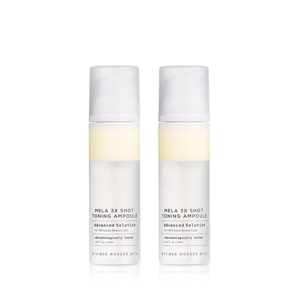 조성아 원더바스 멜라 3X샷 토닝 앰플 130ml, 2개 : weclick