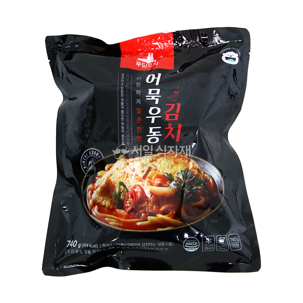 푸딩포차 김치 어묵 우동 740g : 서일식자재
