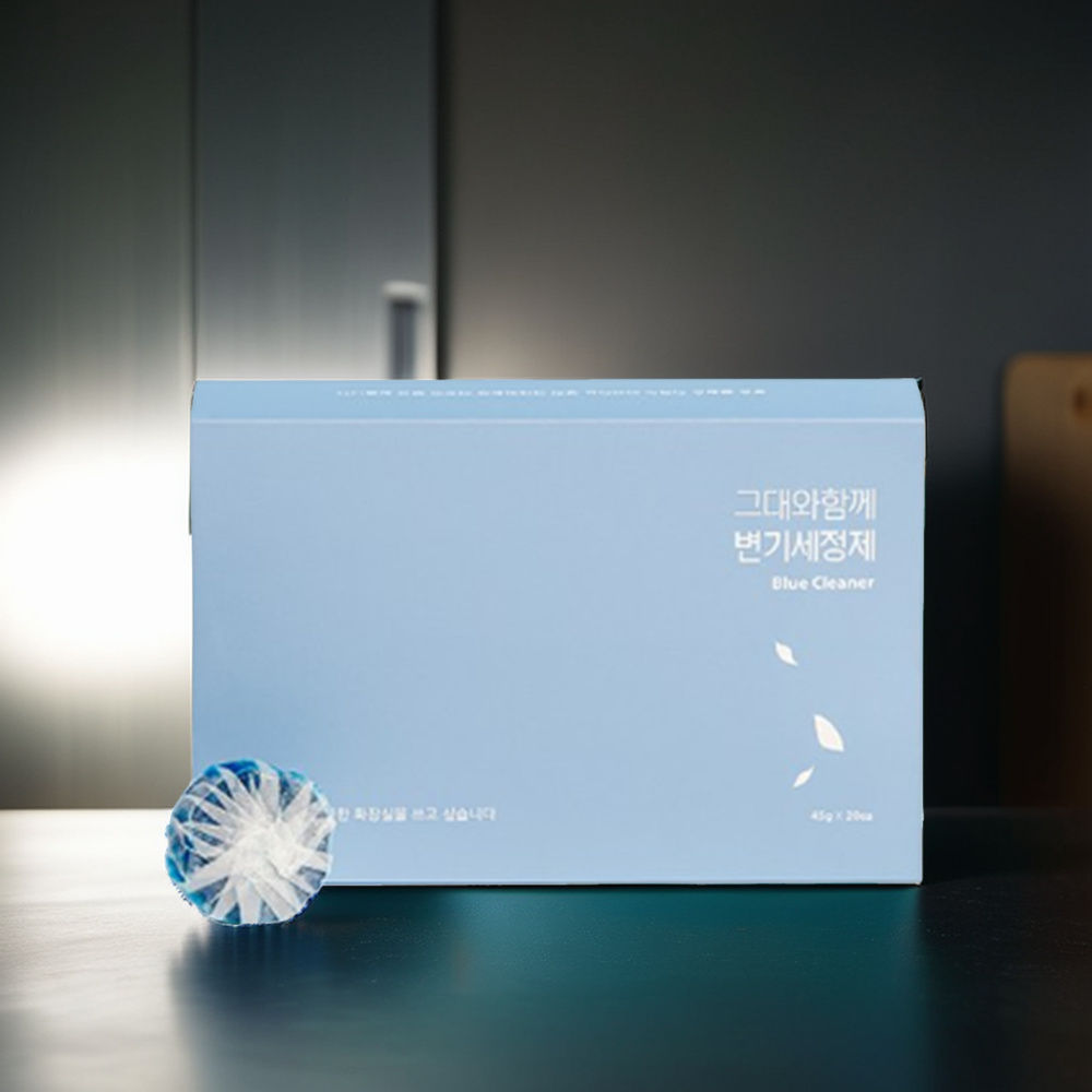 변기용크린리더 변기세정기 요석클리너 파란물 고체 자동변기세정기 40개입 : 문지상점