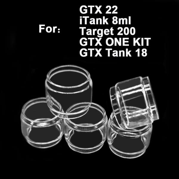 GTX 22 iTank 8ml 대상 200 GTX ONE 키트 GTX 탱크 18 지방 유리 용기 탱크 액세서리 용 5PCS 버블 유리 튜브 : 더베이온트레디아