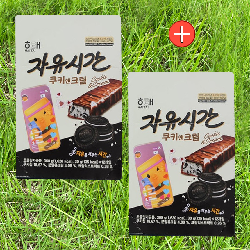 해태 자유시간 쿠키앤크림 30g 12개입 2개 : 슬기로운행복마트