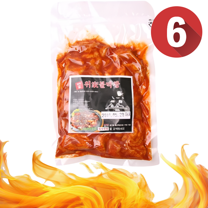 [추천맛집] 매운양념 초벌 대구 불막창 직화구이 숯불 냄새 안나는 돼지막창 300g, 6개 : Sunshine 선샤인