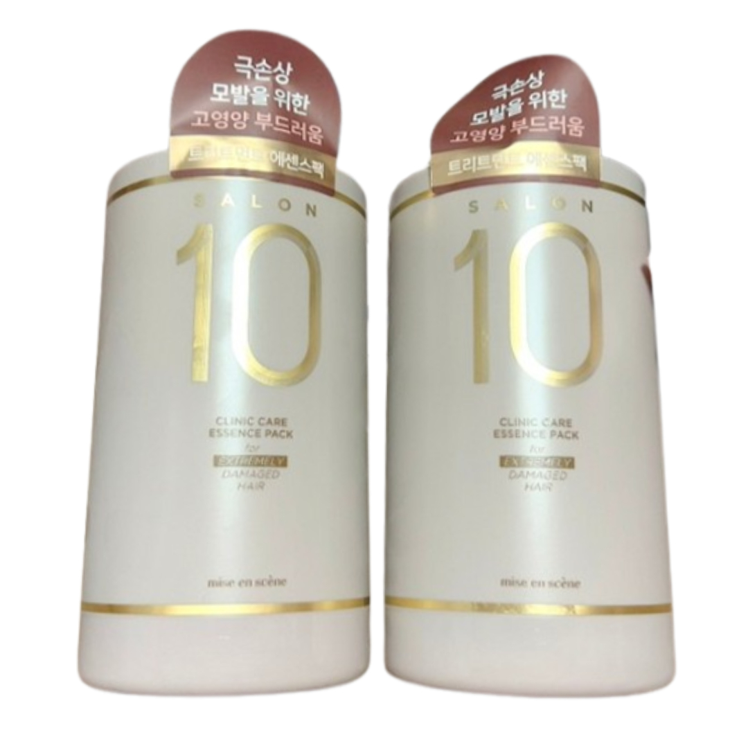 미쟝센 살롱 플러스 클리닉 10 극손상모발용 에센스 팩 일랑일랑향 990ml, 2개 : 루피네집