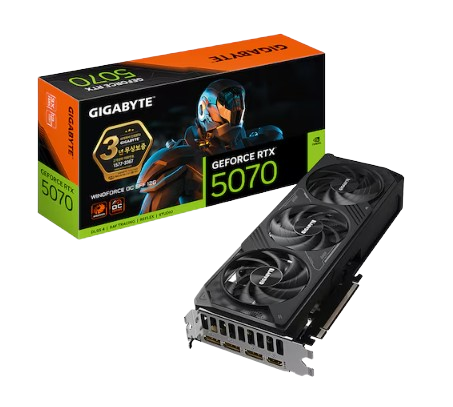 기가바이트 지포스 RTX 5070 WINDFORCE OC SFF D7 12GB (제이씨현) : 기가라이브컴