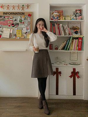 멜링 레이스 골지 티셔츠 : 라뮤즈스토어