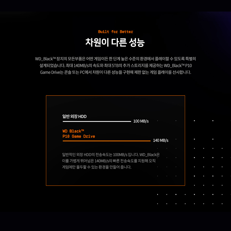 WD 외장하드 BLACK P10 GAME DRIVE 대용량 외장 HDD 5TB, 블랙 : 주식회사 피아이디