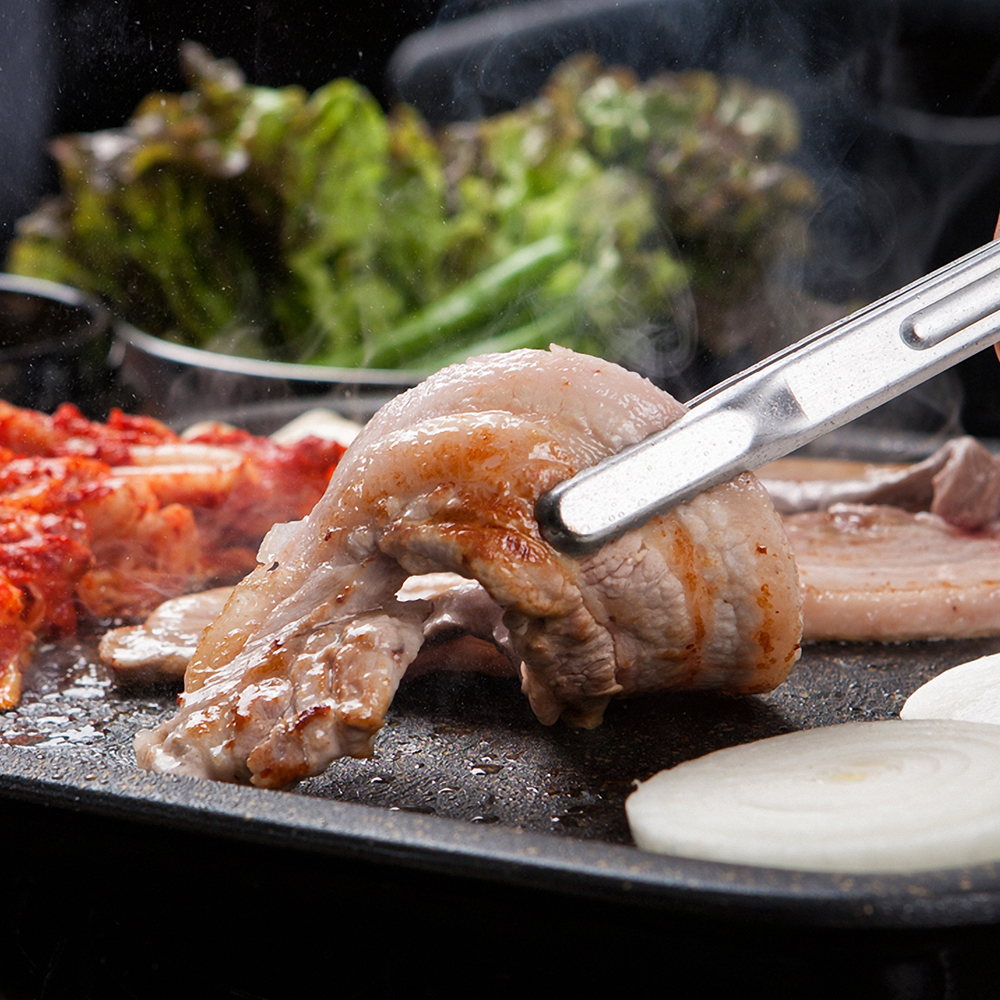 유황먹은돼지 냉장 한돈 삼겹살 구이용 1kg 오겹살 목살 : 유황먹은돼지
