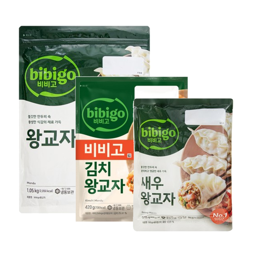 비비고 왕교자 1.05kg 3종 3개 김치 새우 만두 혼합세트 / 아이스박스+팩 : 코스트코구매대행 몽땅365