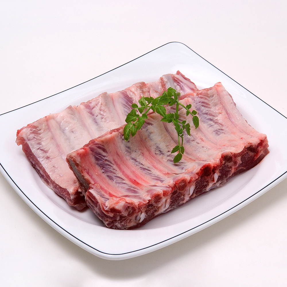 유황먹은돼지 냉장 통등갈비 500g 구이 찜 폭립 : 유황먹은돼지
