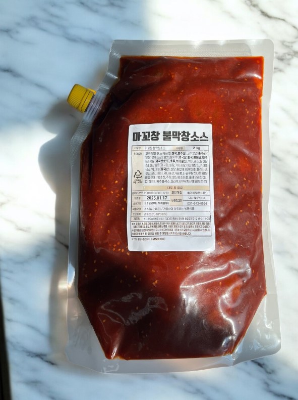 하솔푸드 불막창 소스 2kg 꼭지포장 대용량 음식점 업소용 프렌차이즈 납품용 : 막창은 하솔푸드