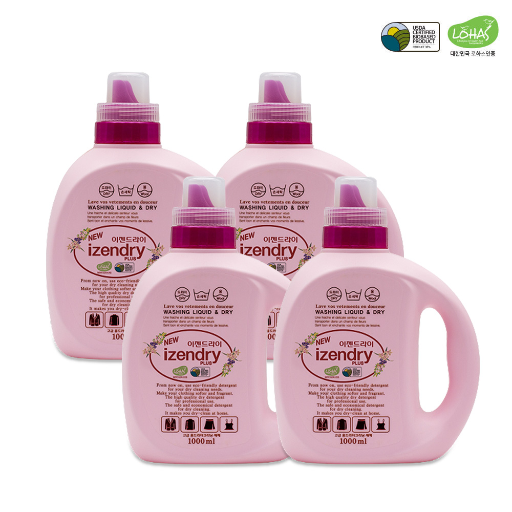 [세제혁명] 홈드라이세제 이젠드라이 플러스 1000ml 4통 : 주식회사 지디컴퍼니