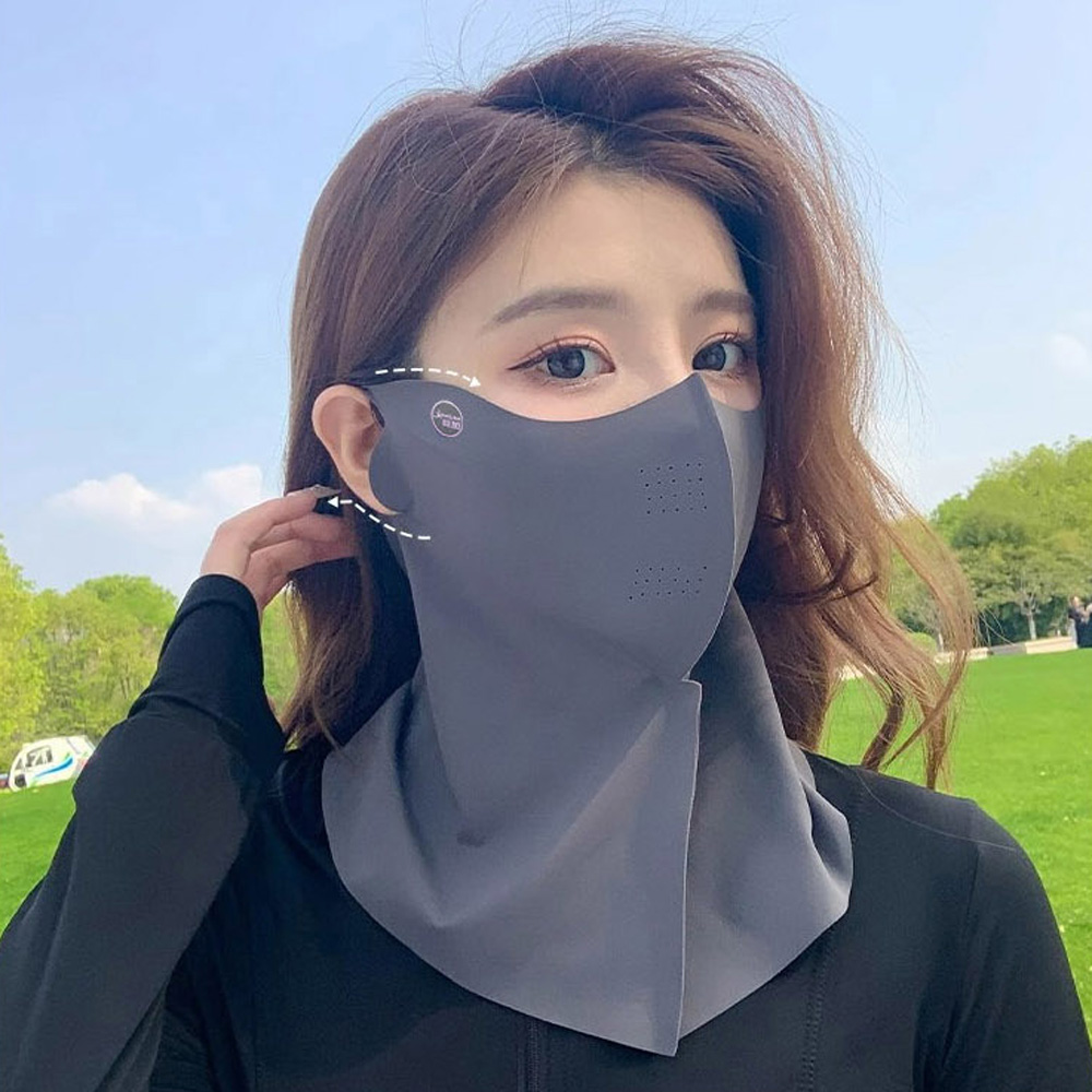 남녀공용 골프 자외선 차단 햇빛 가리개 마스크 블랙 : 에스엔엠글로벌