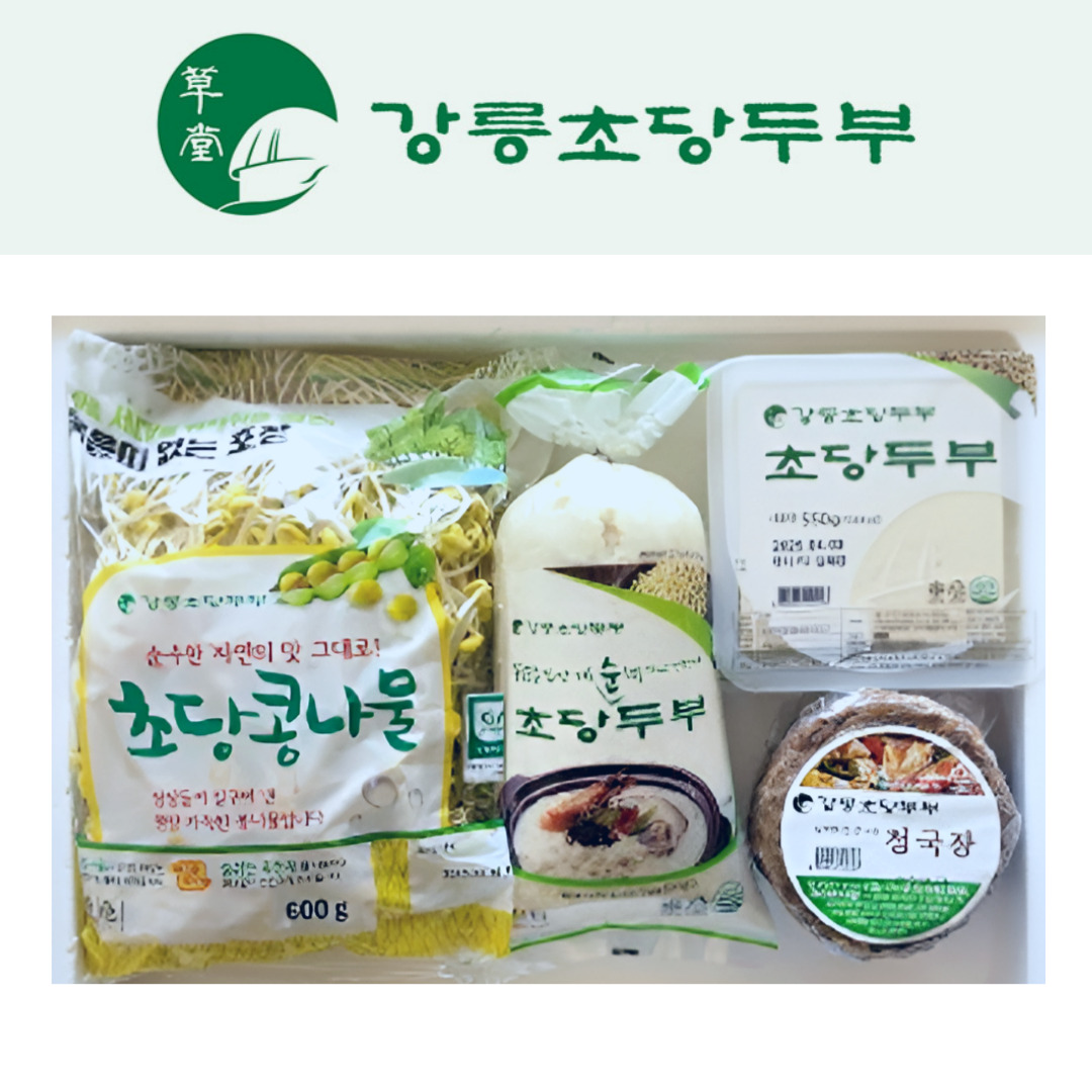 [강릉초당두부]강릉초당두부 두부 콩나물 순두부 청국장 계란  모두의 밥상세트 7가지 : 마켓바스켓