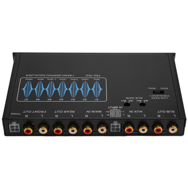 AC51-7 Band Car Equalizer Audio EQ Tuning Crossover Amplifier Parametric Preamplifier +-12Db : 여기다이쓰요몰